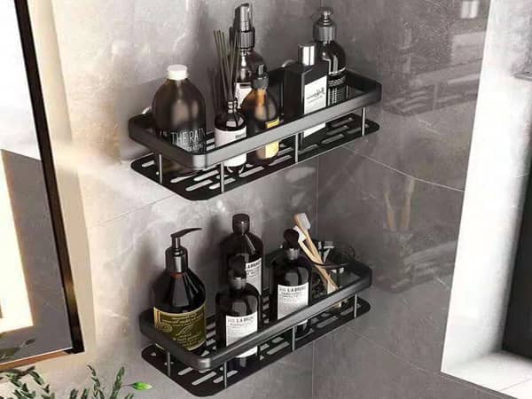 Set x 2 estantes baño metálico 